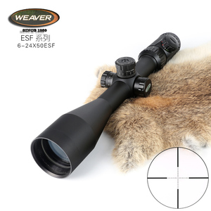WEAVER/偉佛 6-24X50ESF側調焦帶燈 高抗震瞄準鏡高清大視野瞄準器