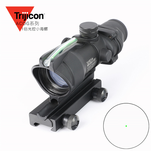 Trijicon 2#BGD 1倍光纤内绿点小海螺定倍短款  高抗震瞄准镜 狙击镜