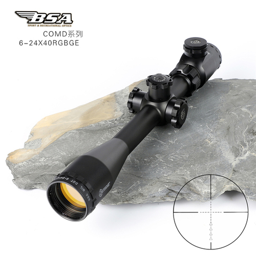 BSA Contender系列高清高抗震光学瞄准镜 COMD6-24X40RGBGE