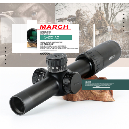 MARCH/进军 短款速瞄物镜调焦 1-6X24AO光学抗震瞄准镜
